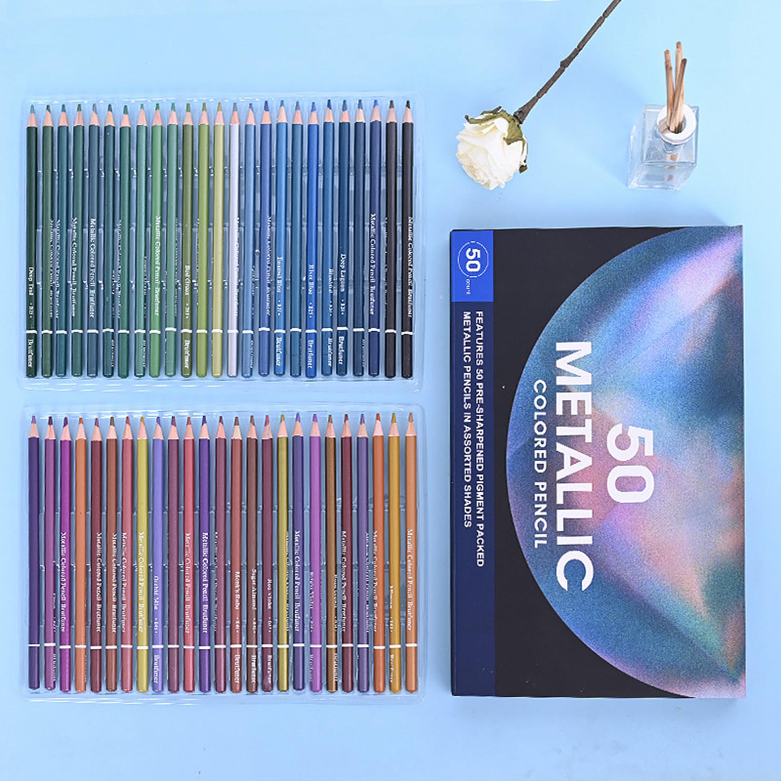 Pre Sharpened Colored Pencils Stationery Coloring Pencil 50 Colorful Drawing Pencils for Adults Students Beginner Artists