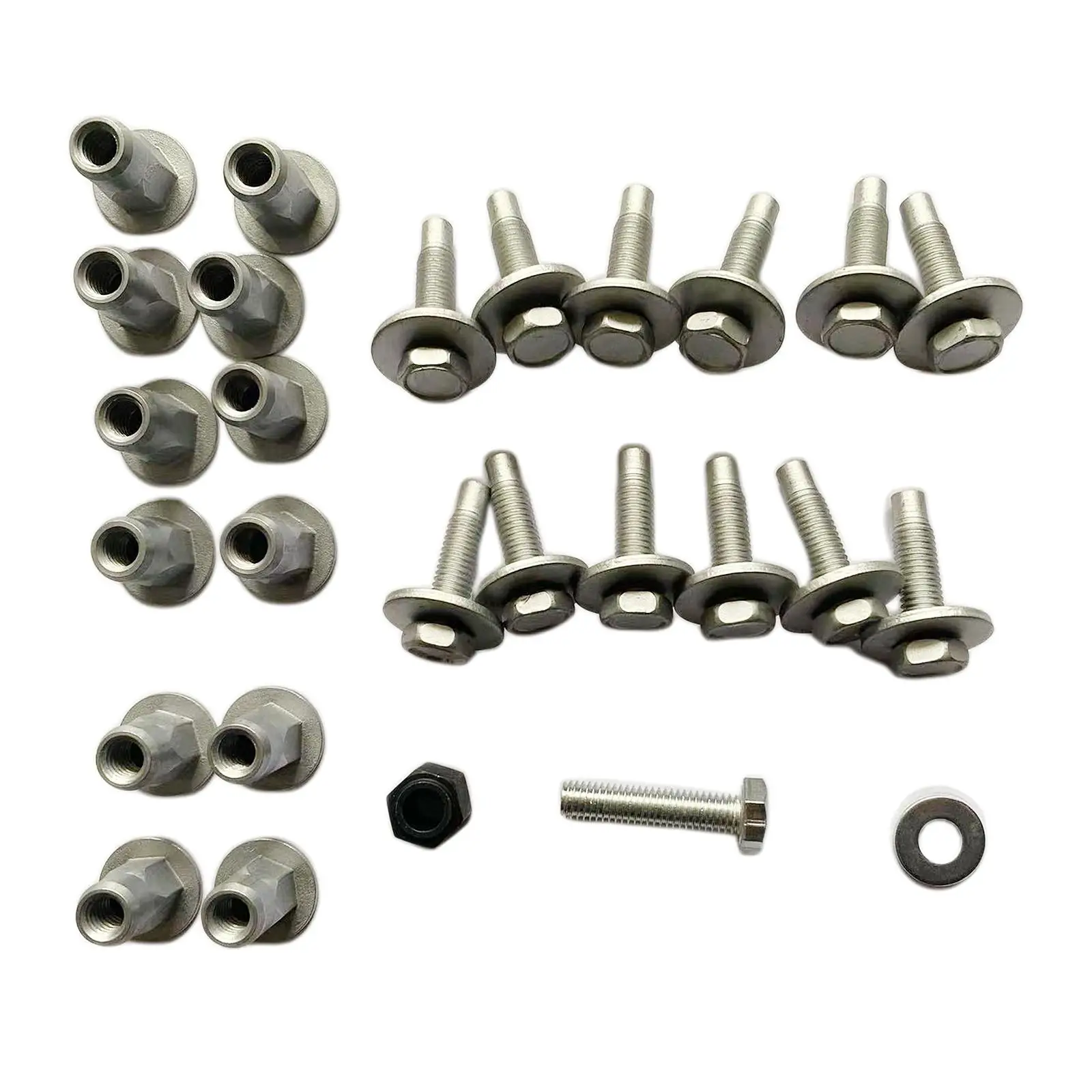 27pcs Car Sidestep Mounting Kit Iron Nuts Bolts Set for Dodge RAM 1500 2500 3500 Modification Direct Replaces Accessory