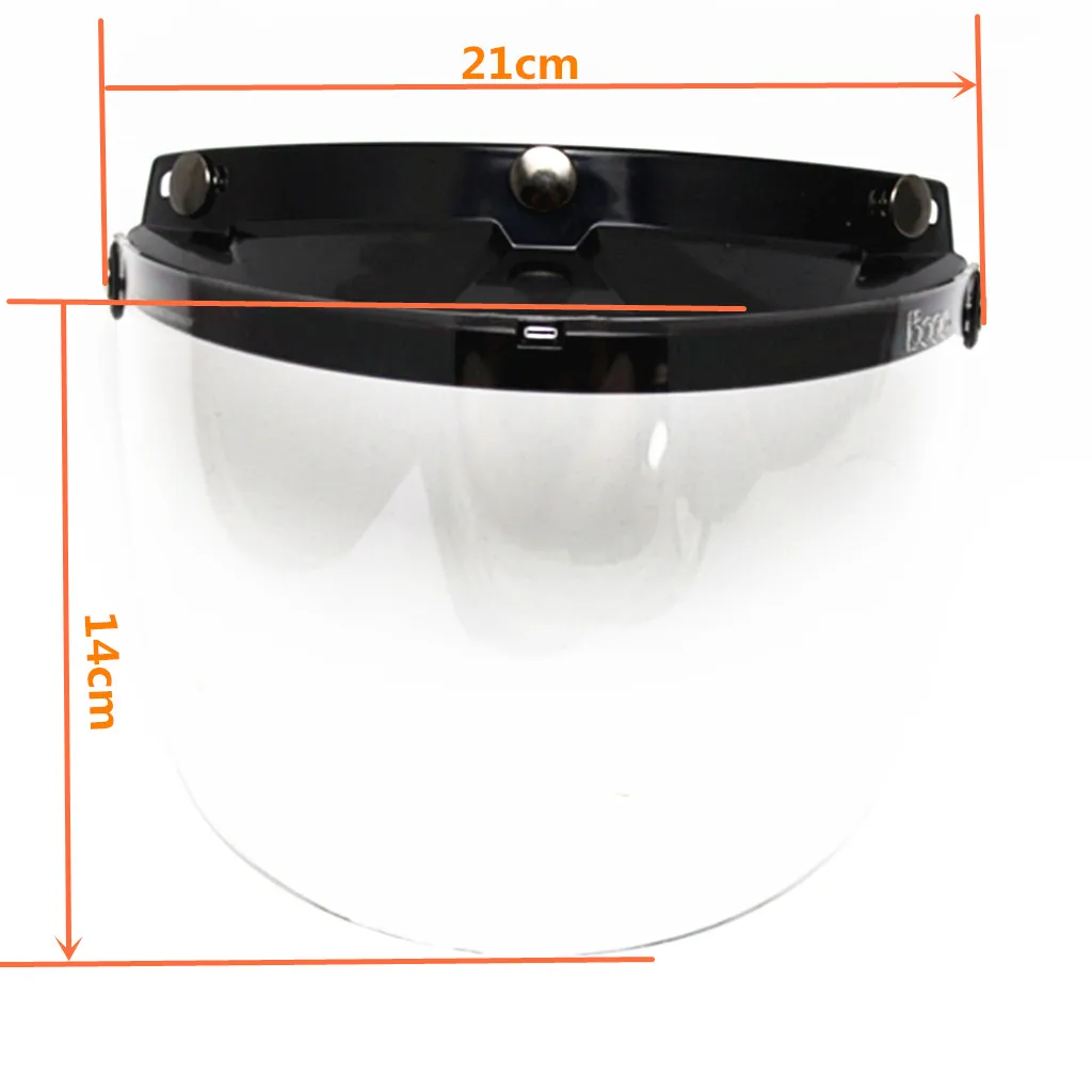 2x Universal Motorcycle 3 Snap-Button Visor with -