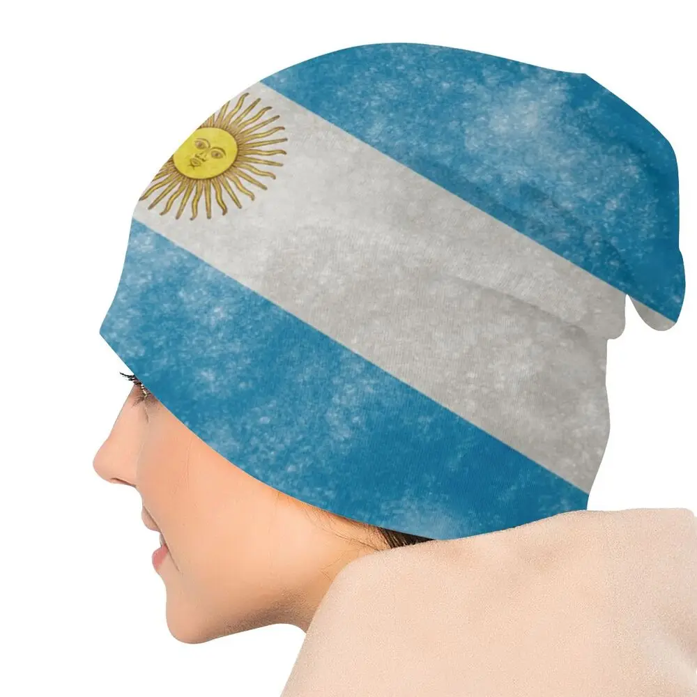 Unisex Bonnet Winter Warm Knitting Hat Flag Of Argentina And Sun Of May Street Skullies Beanies Caps Adult Beanie Hats Ski Cap white skully hat