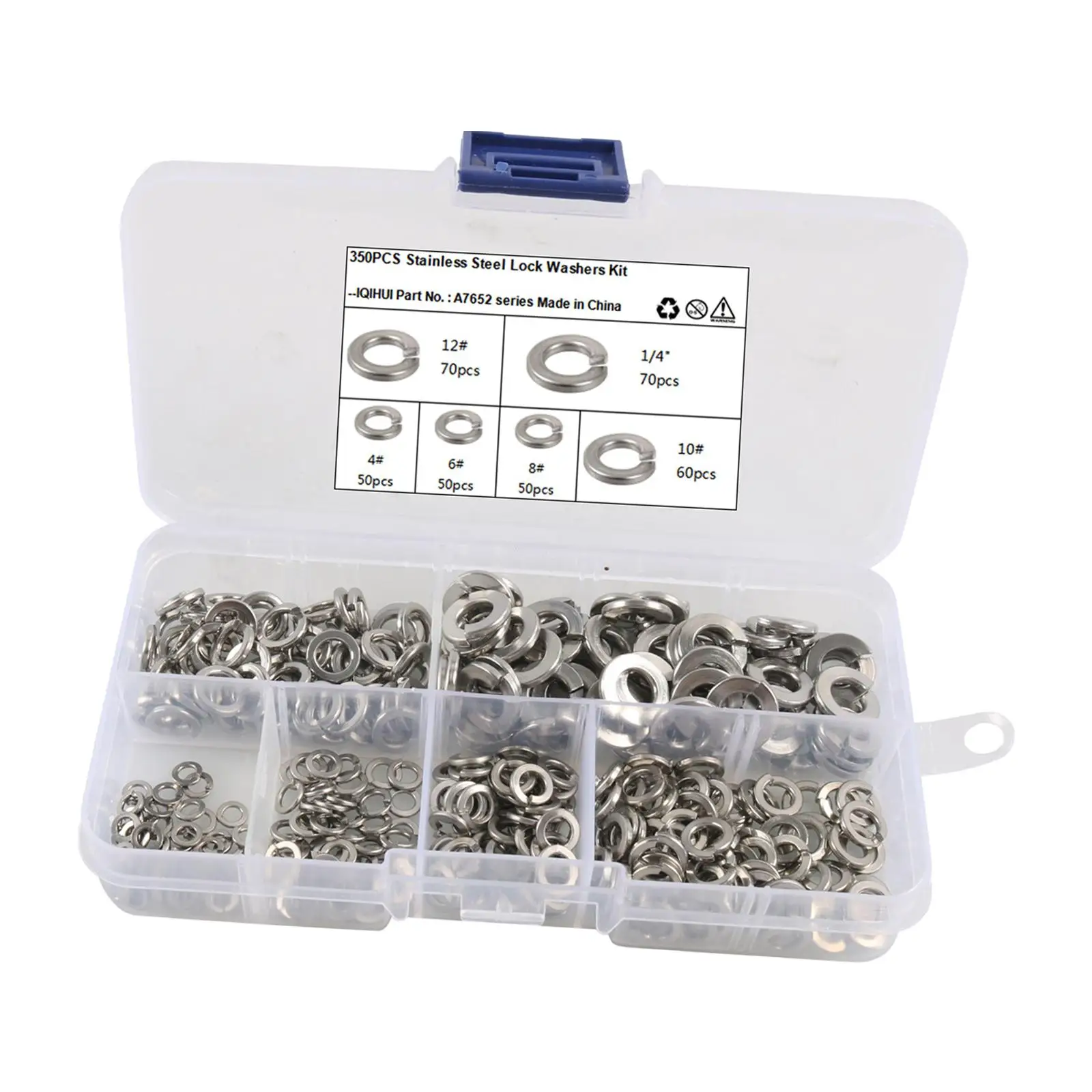 lock Washers Gasket with Clear Box for Hardware Home Decoration Electrical Maintenance