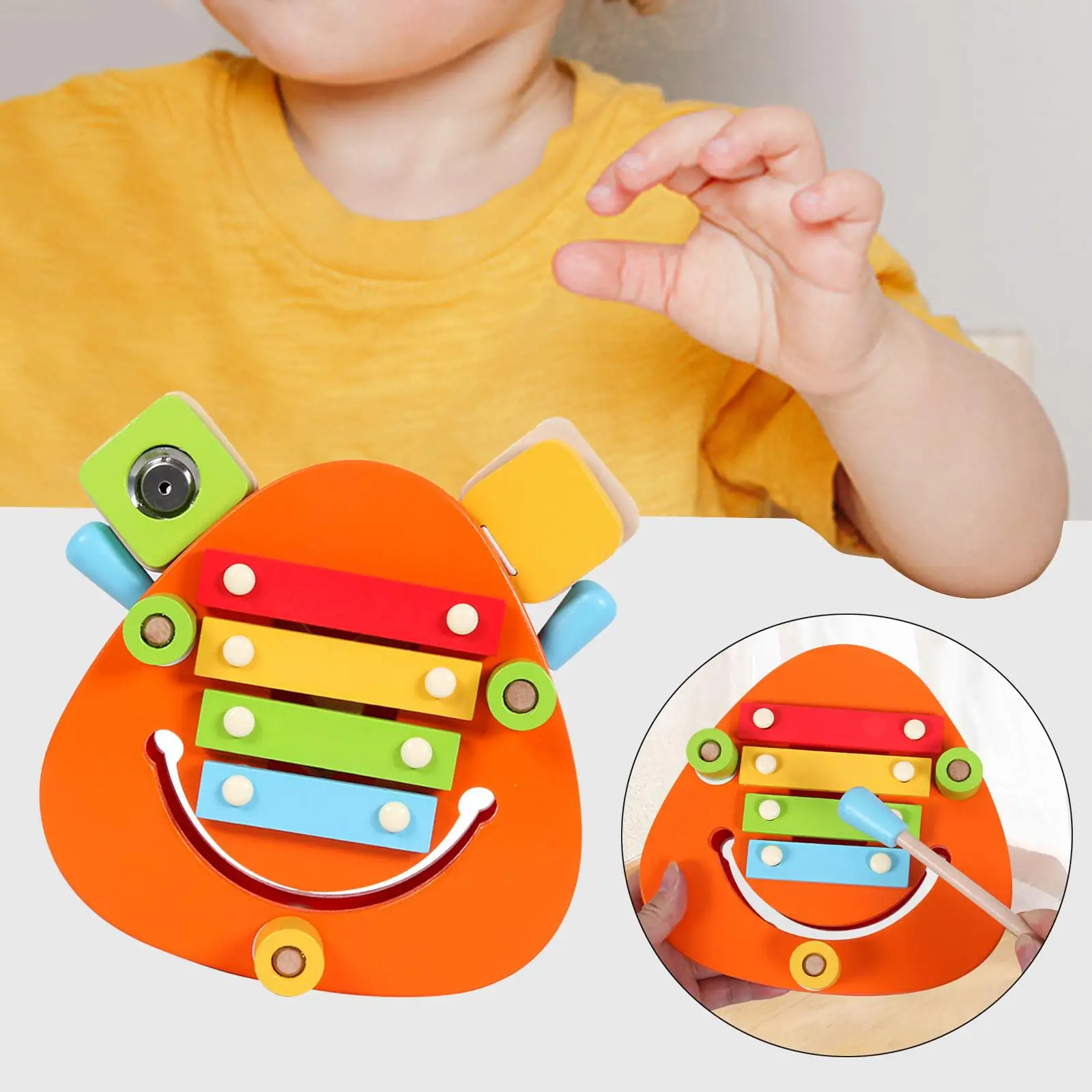 Wooden Percussion Instrument Montessori Toy Educational Toys Removable Music Instrument Toy for Game Birthday Learning Gift