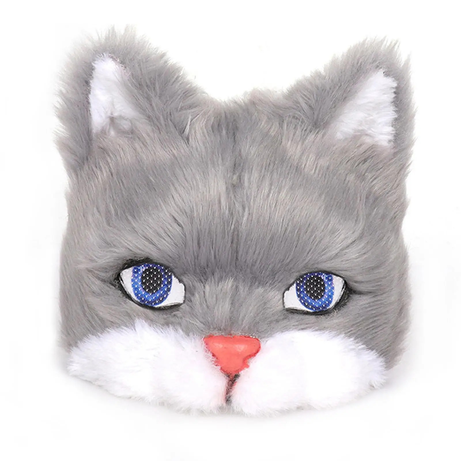 Cat Mask Half Face Animal Mask Simulation Mask for Kids Adults for Role Play Party Masquerade Halloween Photo Prop