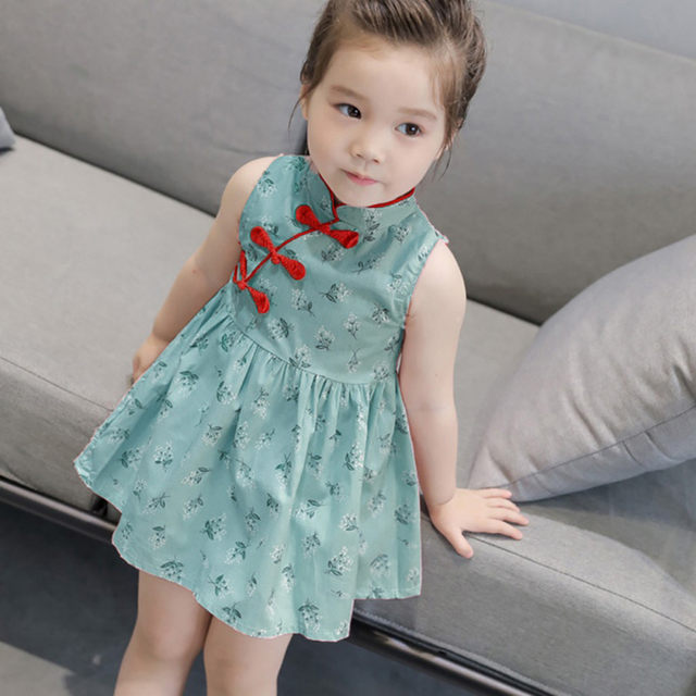  Girl Summer Clothes Size 10-12 Floral Dress Girls Cheongsam  Party Outfits Toddler Kids Baby Party Flower Girl: Clothing, Shoes & Jewelry