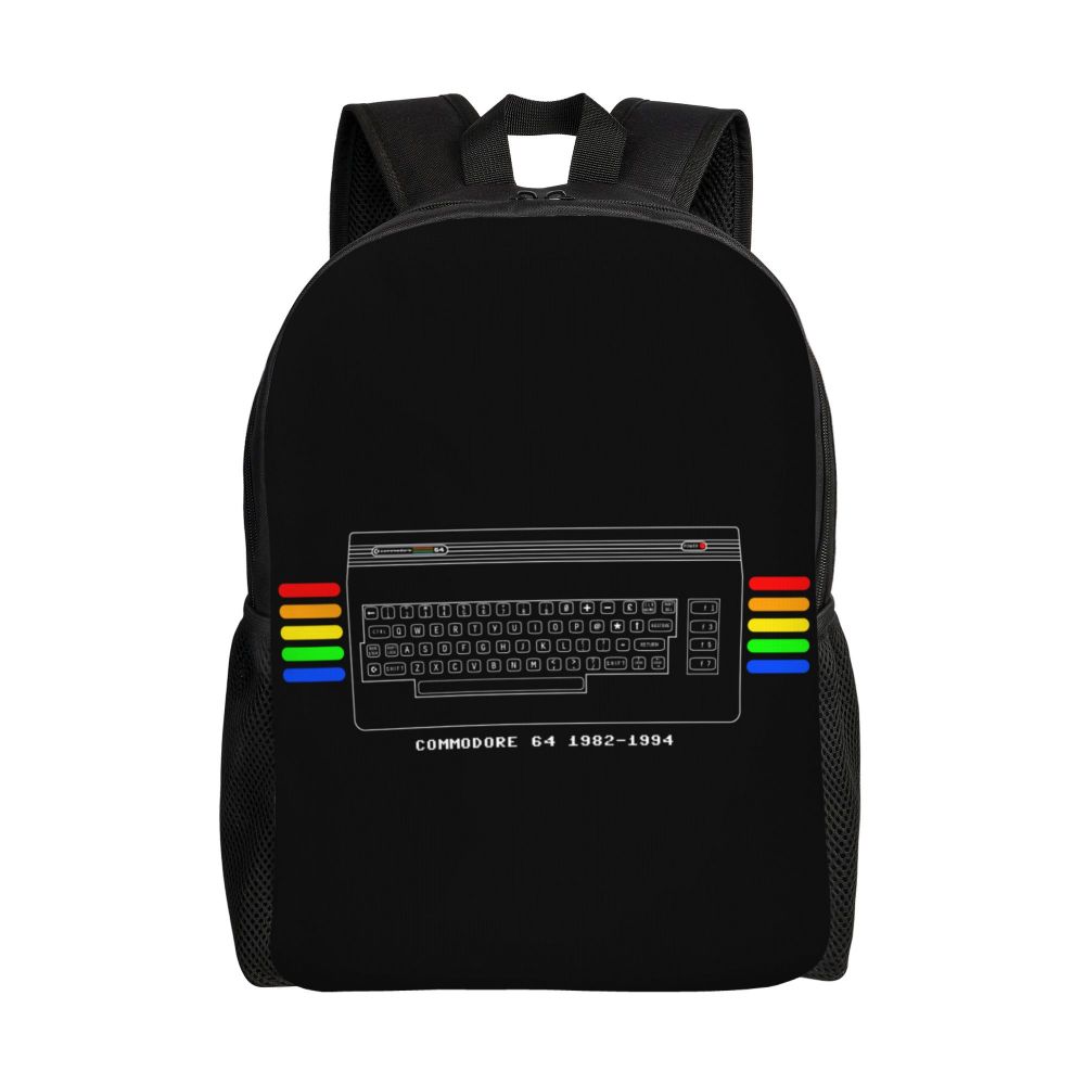 mulheres, jogos de computador, bookbags, 64 mochilas, C64