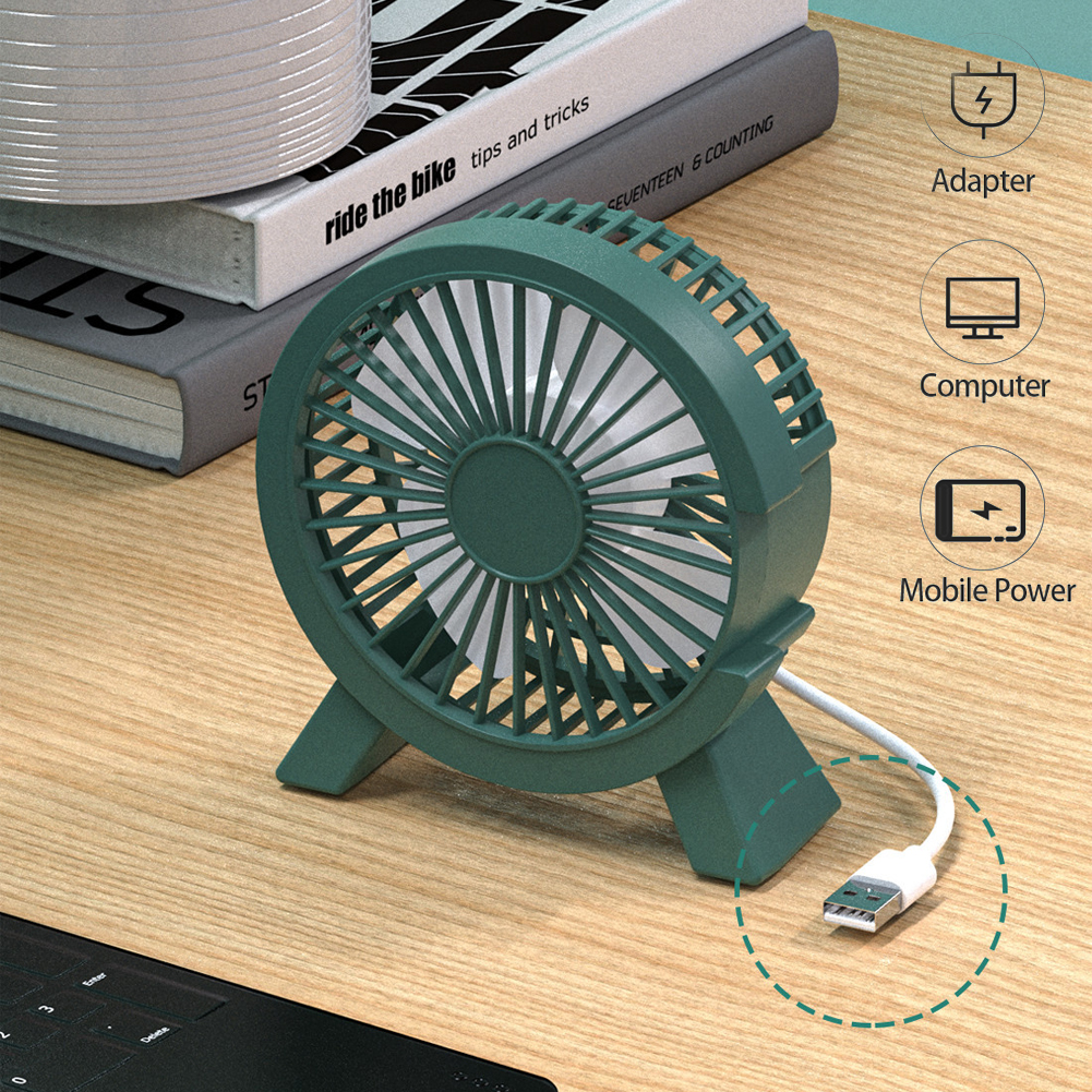 Title 3, 4 Inch Portable Electric Fan USB Input Table Fa...