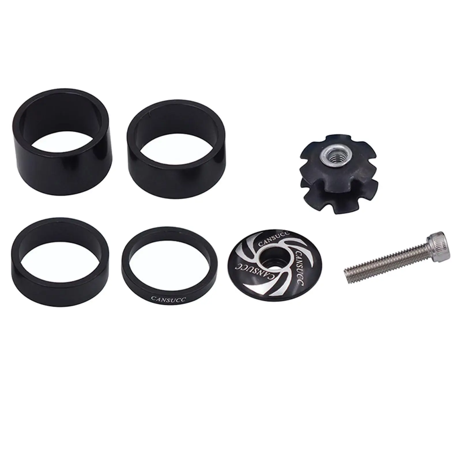 4 Pieces/set  Earphone Washer  Front Fork Stem Washer set four Colors 5/10/15/20mm Aluminum Alloy  Stem Washers
