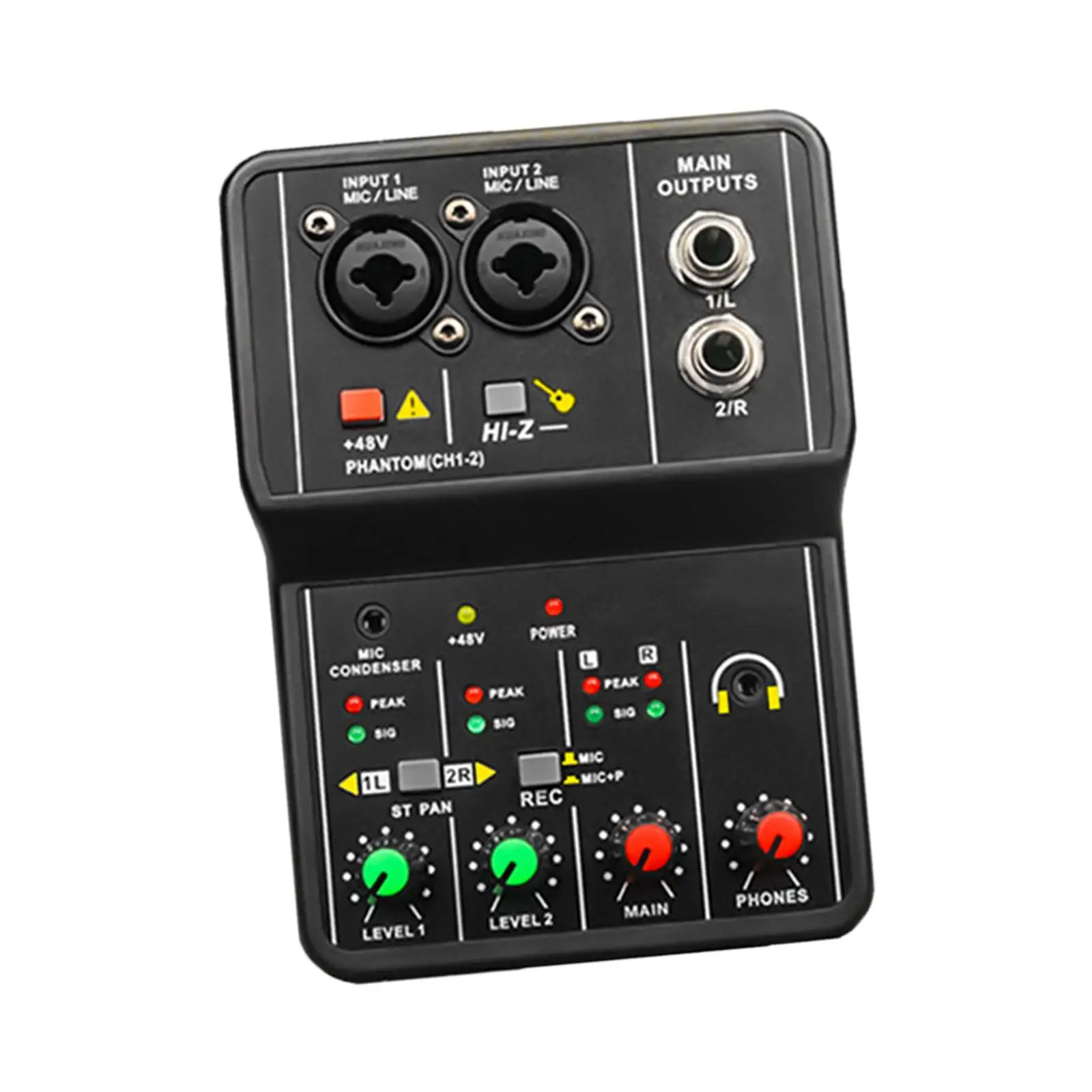 Portable USB Audio Interface Low Latency Plug and Play 3.5mm Stereo in Audio Mixer for Recording Podcasting Streaming Live Show