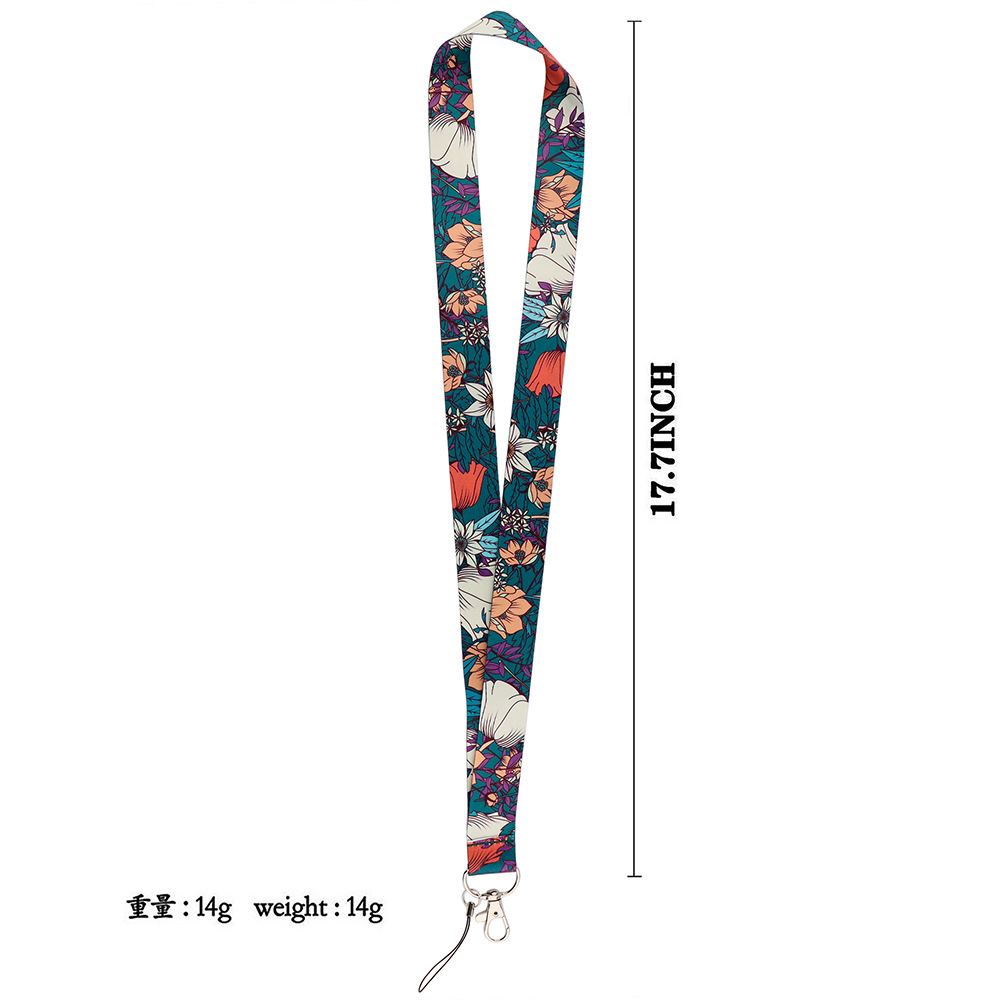1pc Blumen Telefon Lanyard Einfache Stil Neck Strap Lanyards ID Abzeichen Karte Halter Schlüsselbund Handy Gurt – Detail 2
