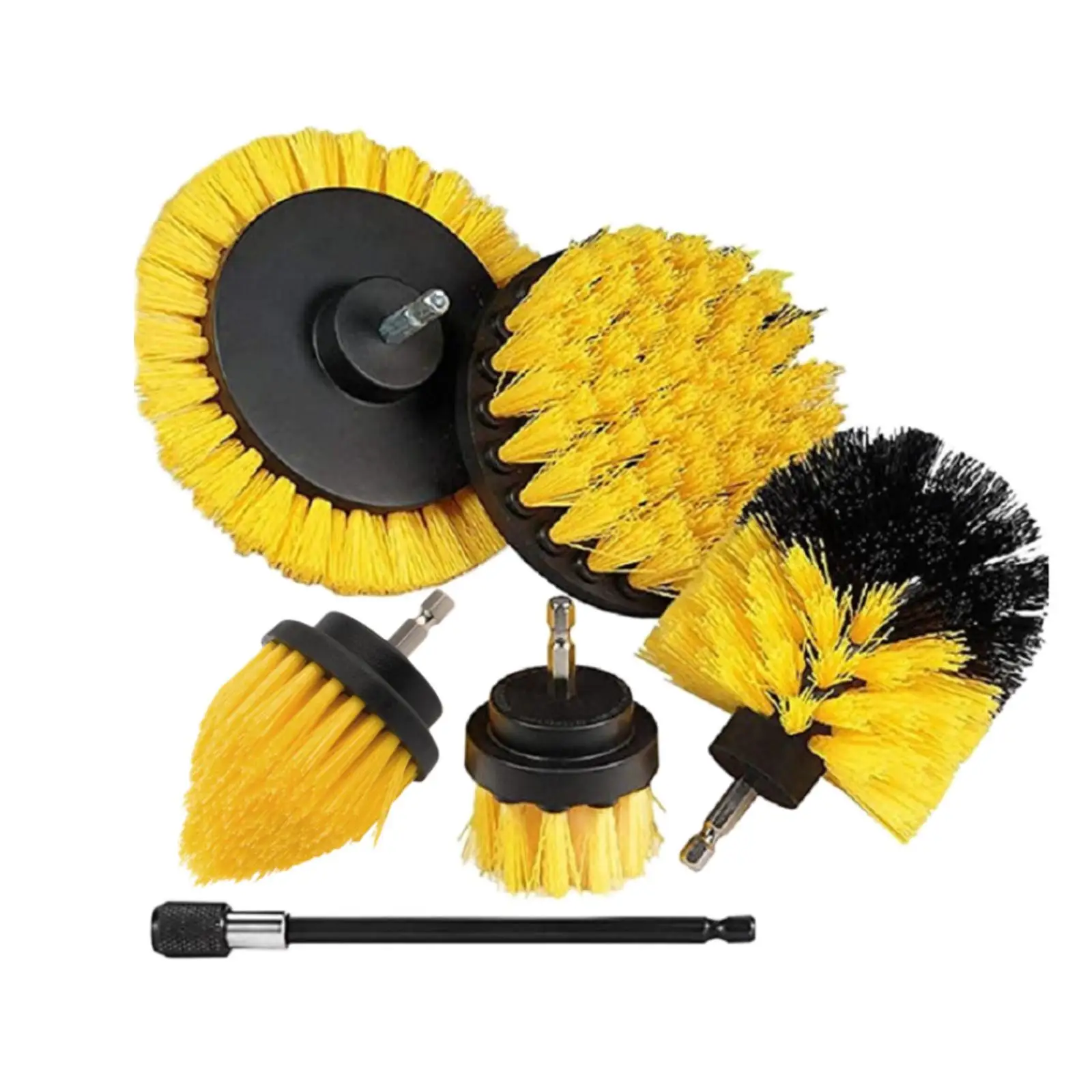 6Pcs/Set Electric Power Scrubber Brush Drill Brush Kit for Cleaning Tub Tile