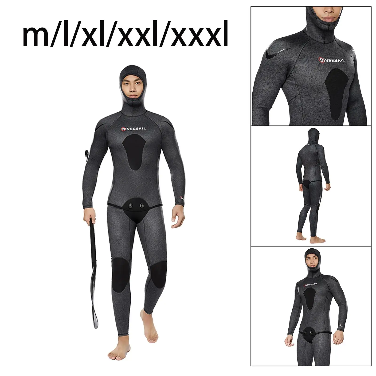 Mens Wetsuit Wet suits for Men 3mm Neoprene Full Body Hoodie Stretch