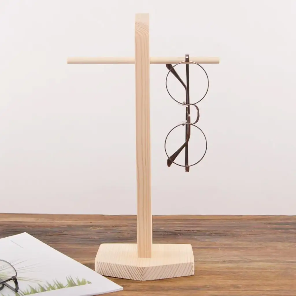 Wood Eyeglasses Sunglasses Display Stand Rack Holder Shelf Counter Organizer