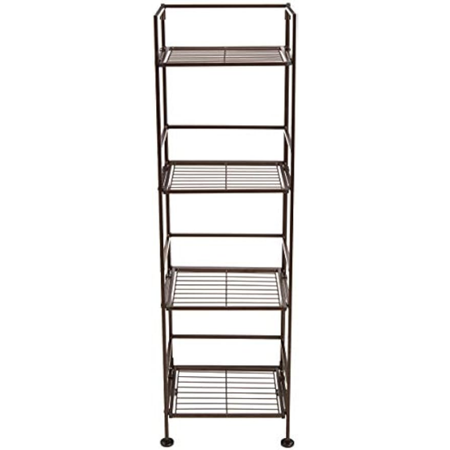 4-Tier Iron newest Tower Shelf, Black, 11.4