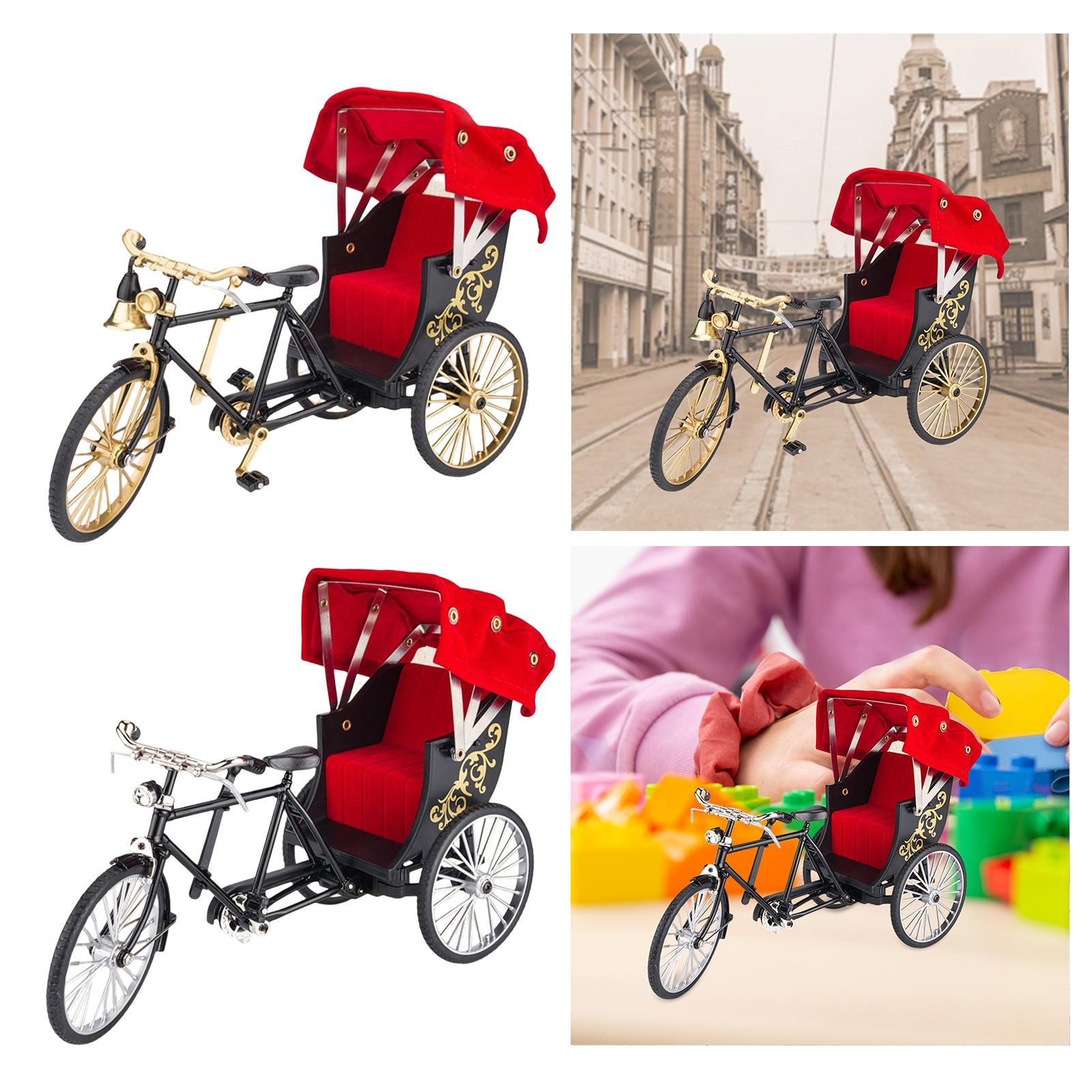 Hong Rickshaw 1:12 Decoration Crafts With Simulation Awning Alloy Collection Adult