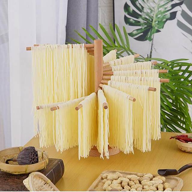 Pasta Drying Rack Stainless Steel Kitchen Noodle Dryer Collapsible  Rotatable Pasta Stand - AliExpress