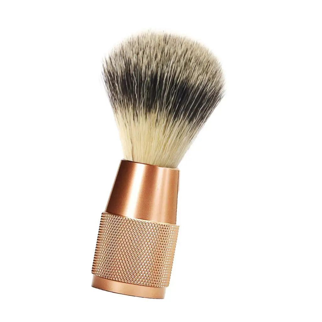 Man Shaving Brush Professional Durable Father Day Gifts Soft Nylon Bristles Shaving Accessory Metal Handle Face Hair Cleaning