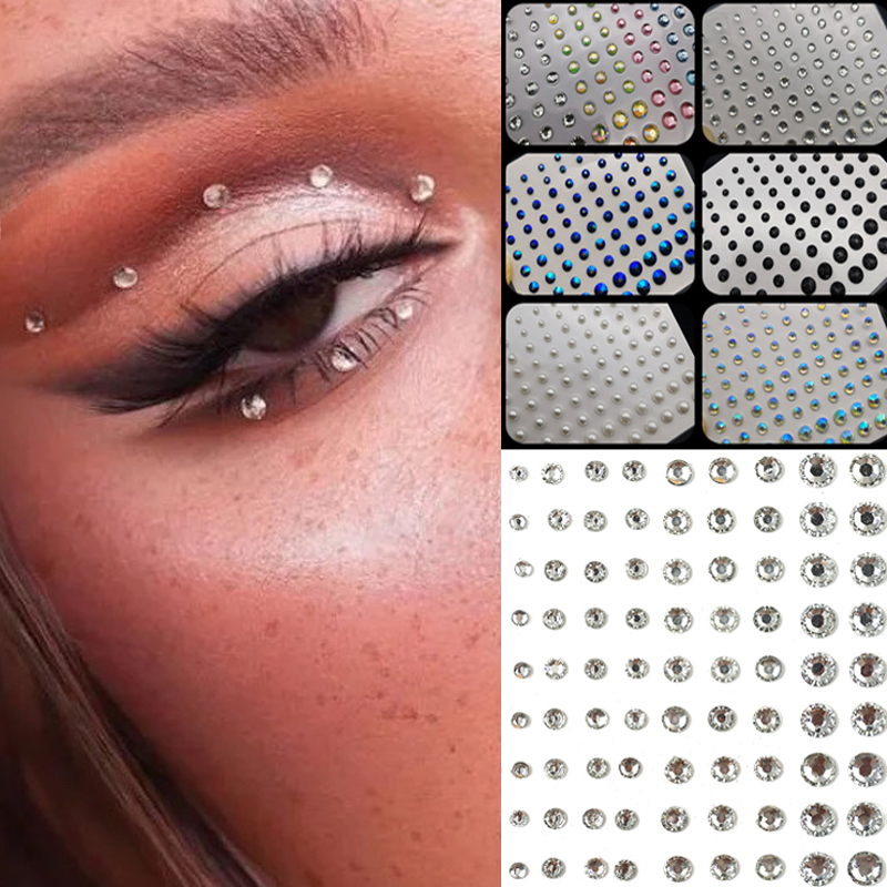 Best of Mixed Size Eyeshadow Diamond Stickers For Face Body Festival Decoration Self Adhesive Colored Diamonds Stickers Nail Rhinestone Reviews & Tips