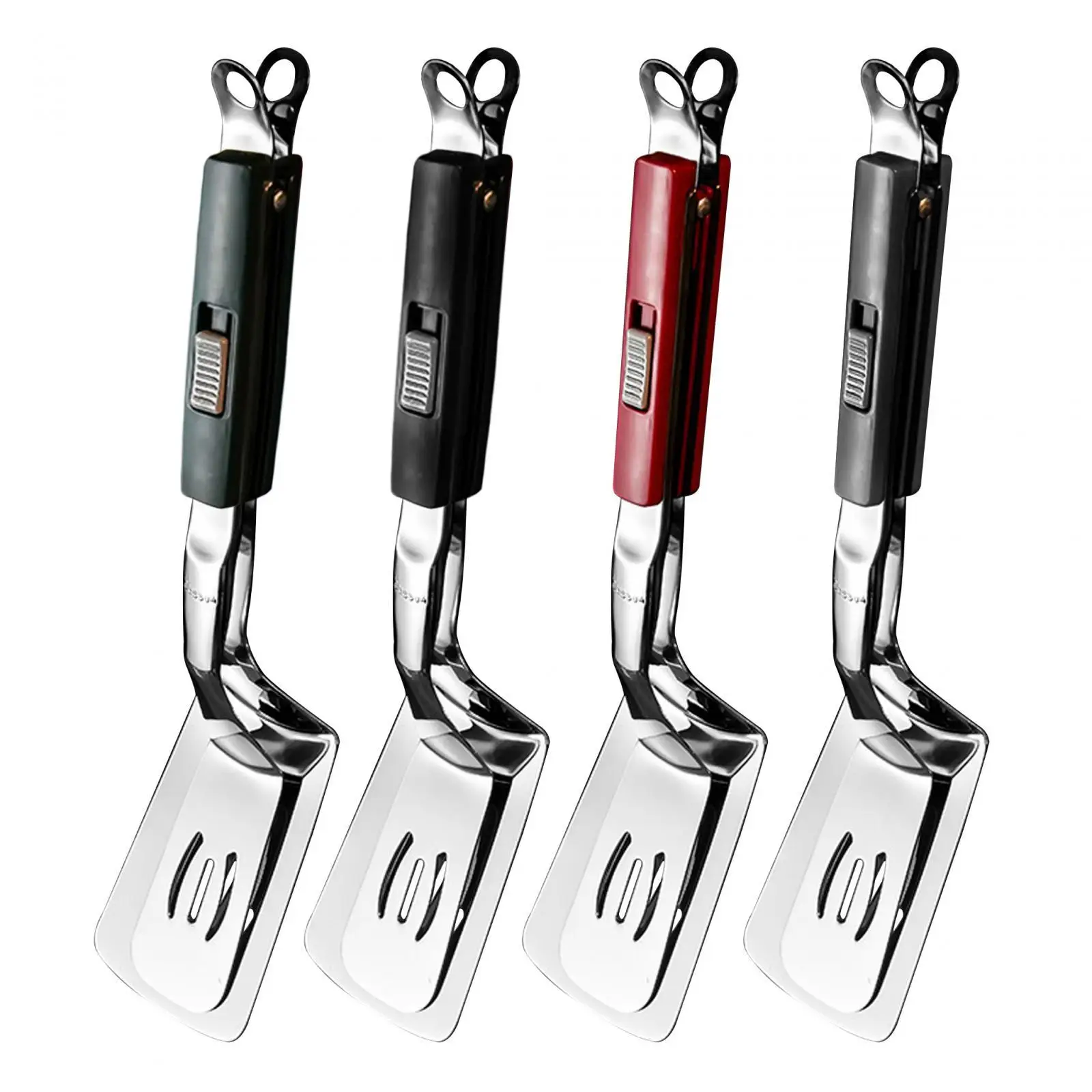 Stainless Steel Spatula Tongs Steak Clamps for Beef Steak Meat Pancakes