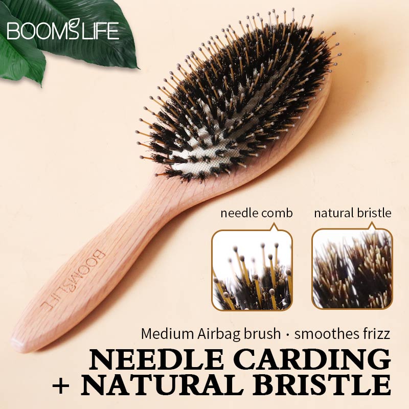 Best of Custom Name Soft Boar Bristle Hair Brush Women Detangling Hairbrush Oak Wood Massage Comb For Wet And Dry Hair Barber Combs Reviews & Tips