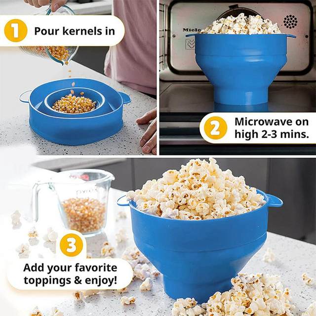 Salbree Microwave Popcorn Popper - Orange 