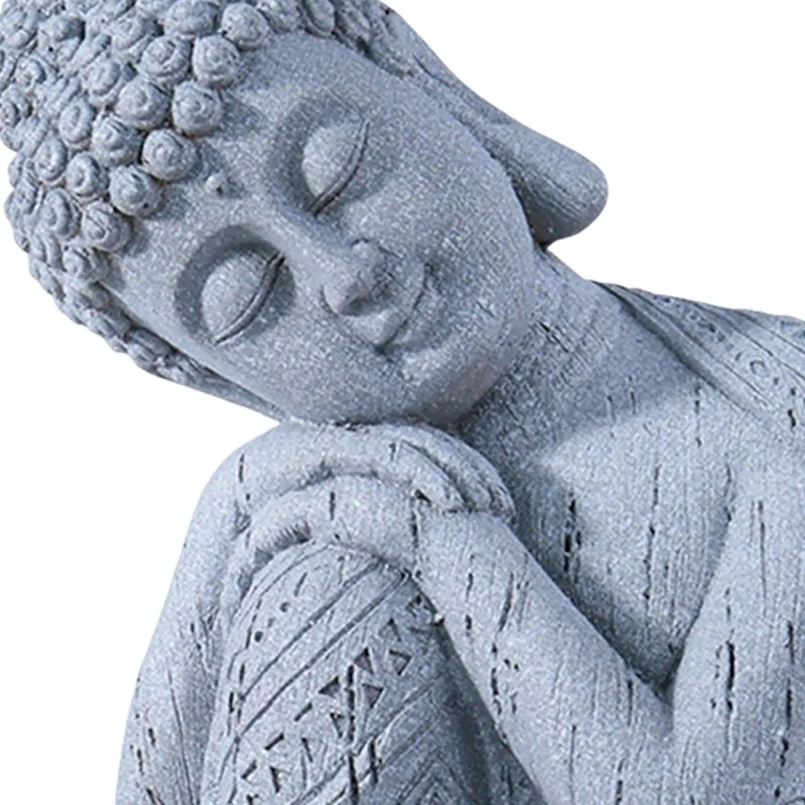 Handmade Buddha Statue Feng Shui Ornament Figurine Hand Carved for Shelf Office Decor
