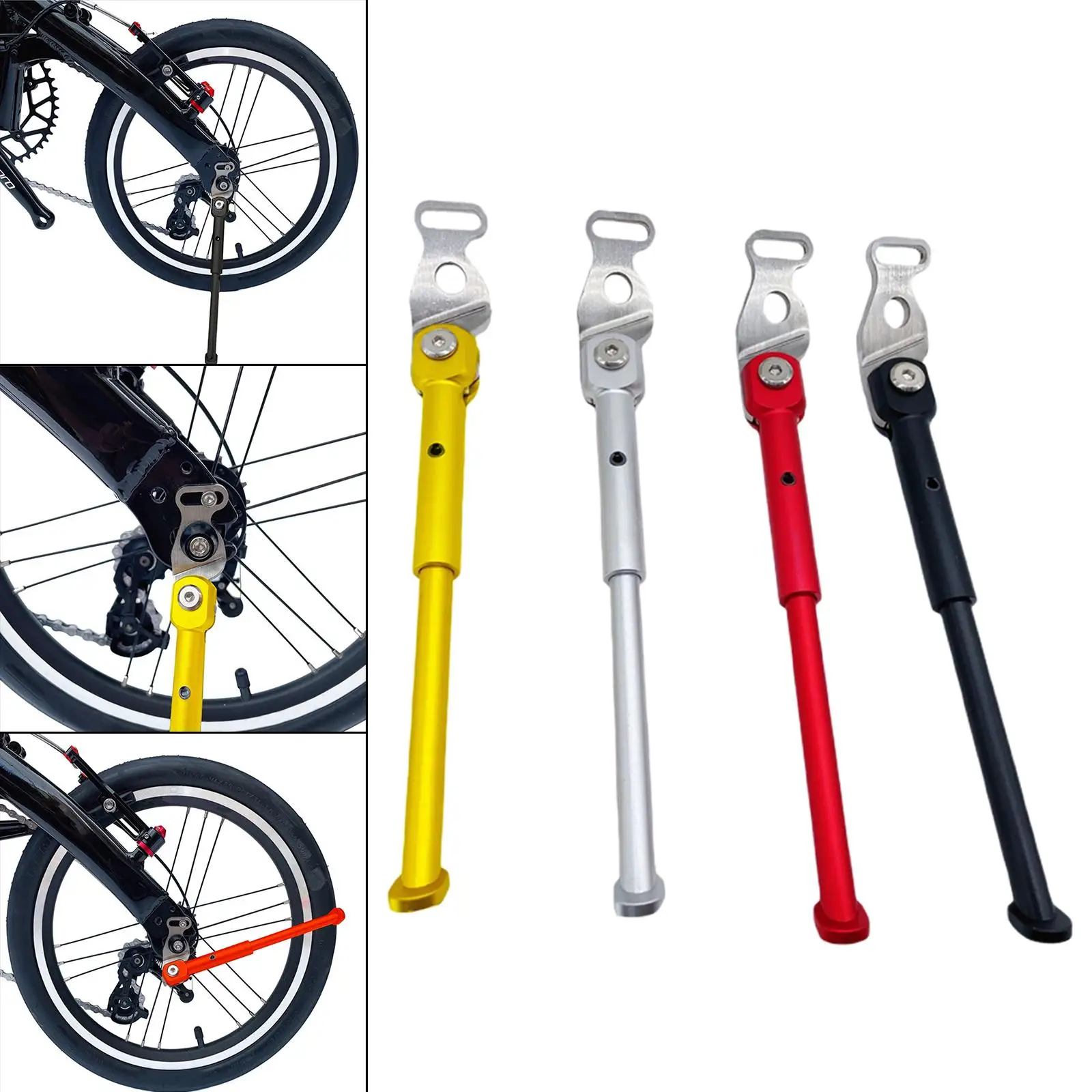 Lightweight Stable Folding Bike Kickstand Rear Side Support Stand 16 inch  Single Leg Foot Support Kick Stand Parking Equipment