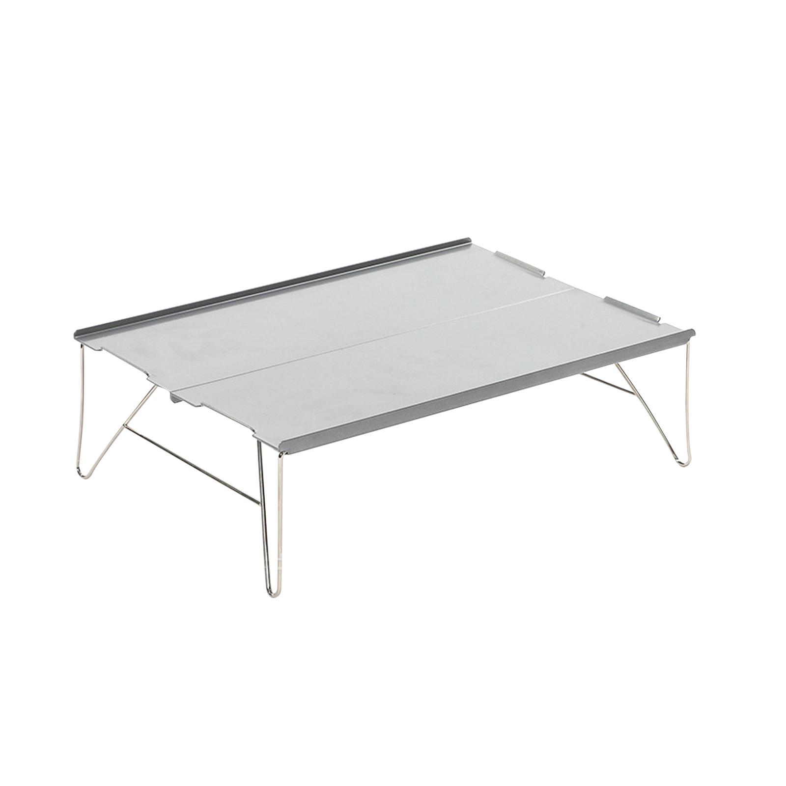 Camp Table Lightweight Floor Desk Aluminum Alloy Multifunctional Square Small for Picnic Travel Garden Small Space Outdoor