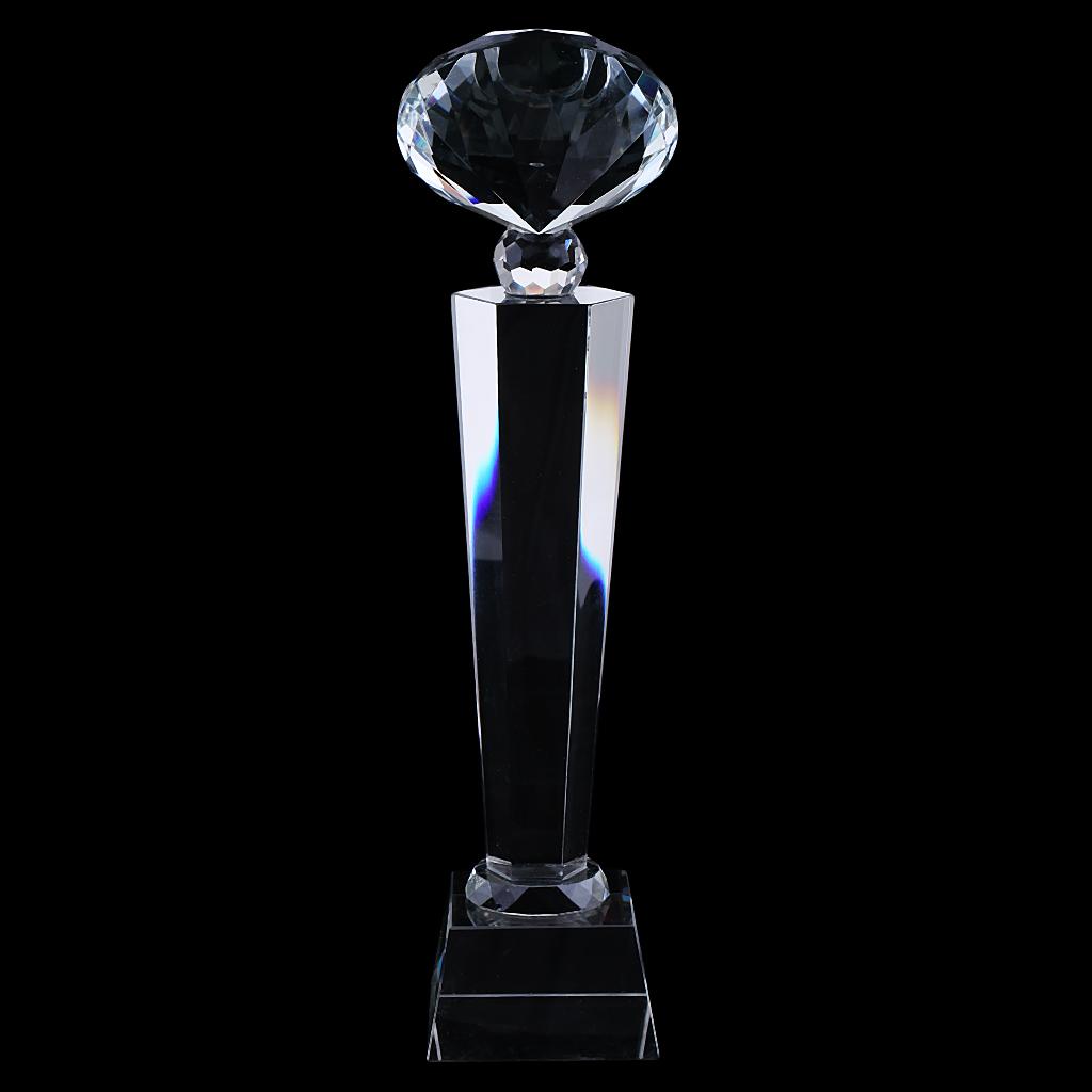 1 Crystal Winner Trophy Cup 29cm Tall Diamond Style for Victory Award