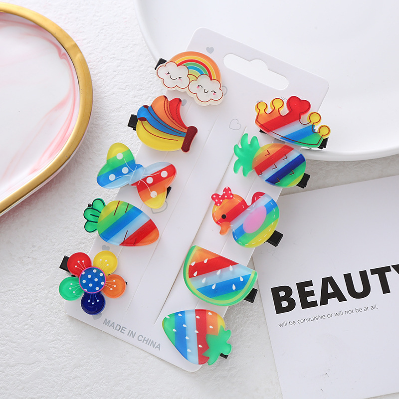 50/100 Stück/Set Bunte Kinder-Haarspangen Set Großpackung Multi-Style Ausgehöhlte Stern-Schnappspangen Rutschfeste Baby Mädchen Jungen Haaraccessoires – Detail 10