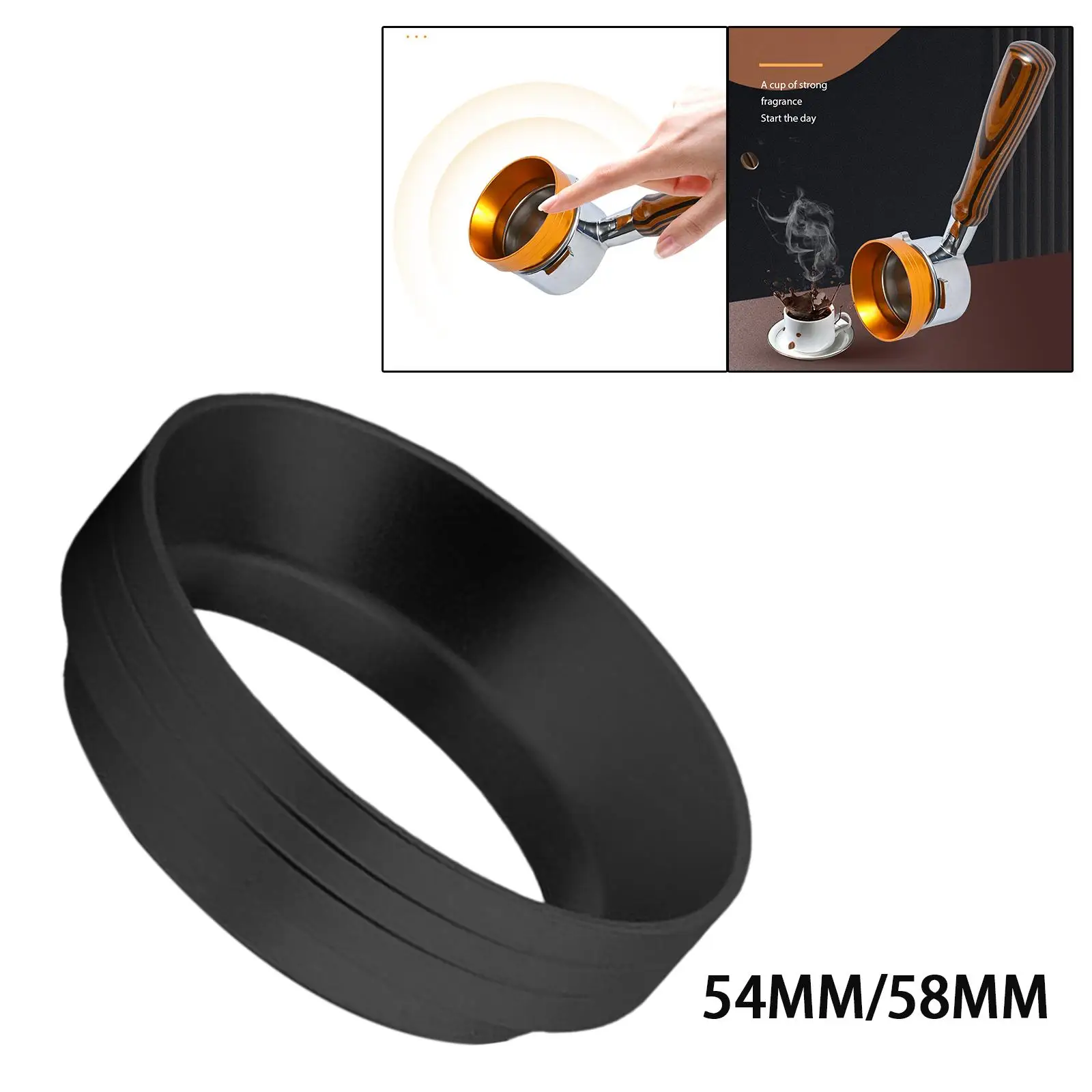 Aluminum Espresso Dosing Rings Funnel with Magnetic for Most Coffee Machine Handles Accessories Universal Easy to Operate