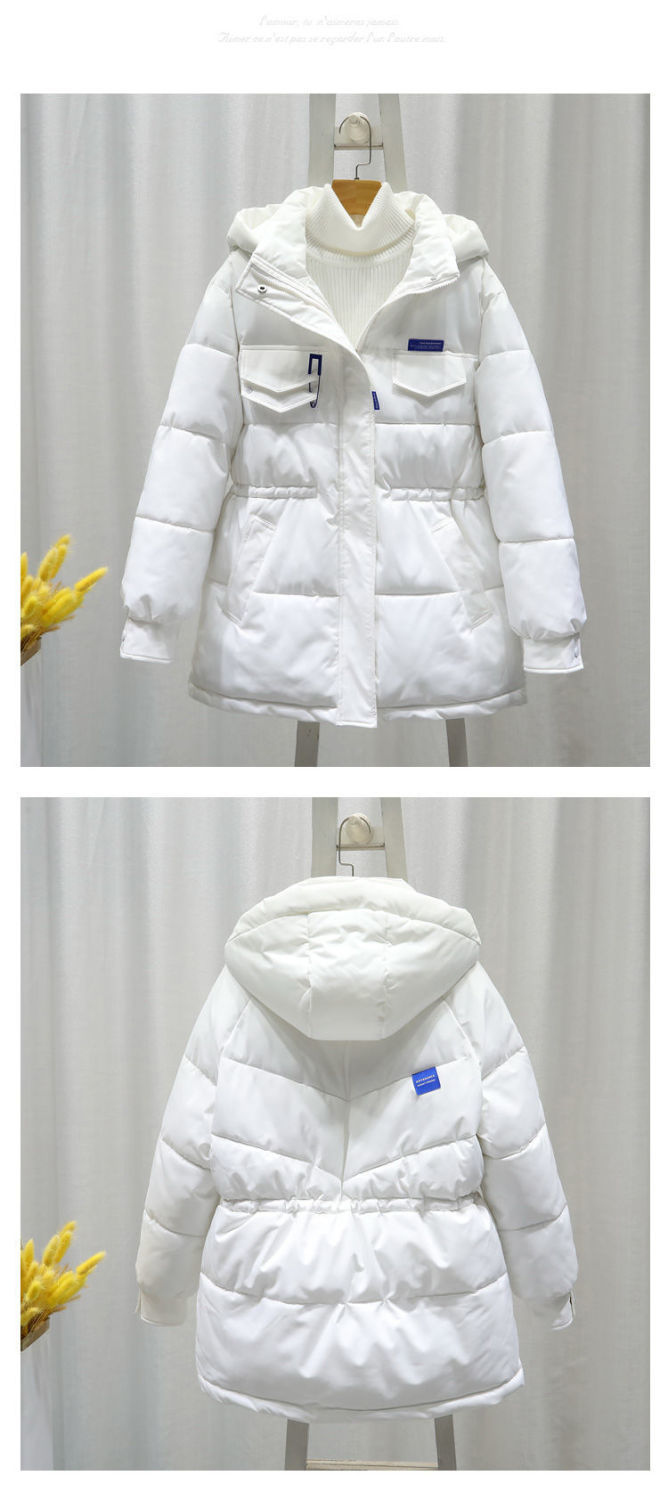 2026 New Women Down Cotton Coat Winter Jacket Female Mid Length Version Loose Outwear Thick Warm Parkas Hooded Outcoat