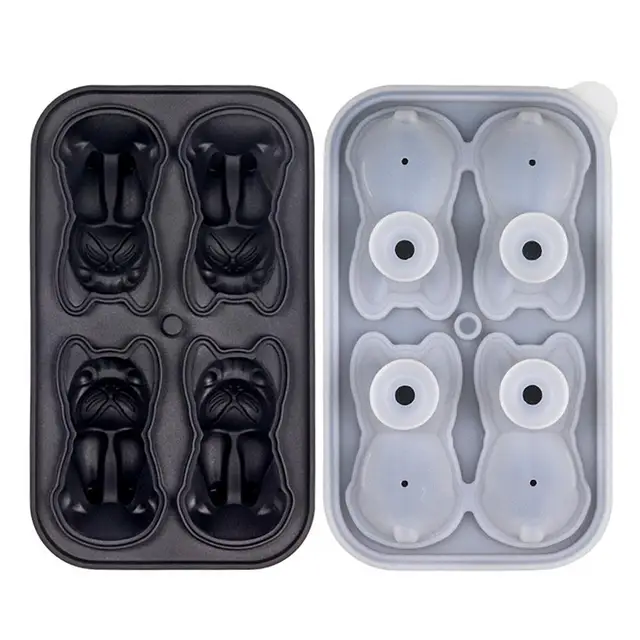 Dishwasher Safe Ice Tray Drinks Delight Fun Bulldog Ice Cube Tray Frenchie  Ice Ball Molds for
