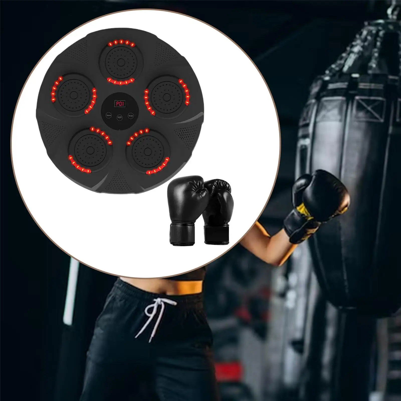 Smart Electronic Wall Target Relaxing Music Boxing Training Machine for Improve Striking Skills Sports Home Adults Practice