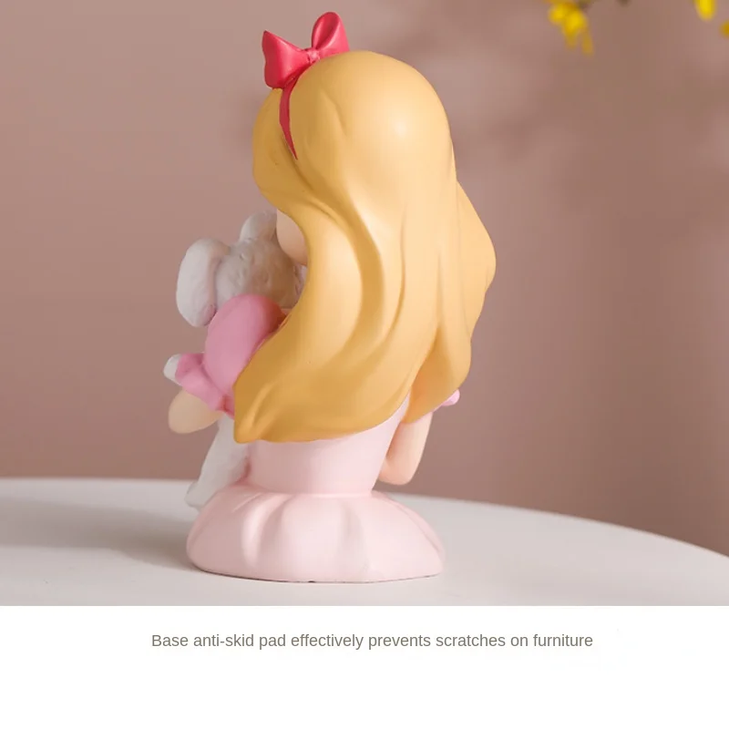 Girl with Rabbit Resin Statue