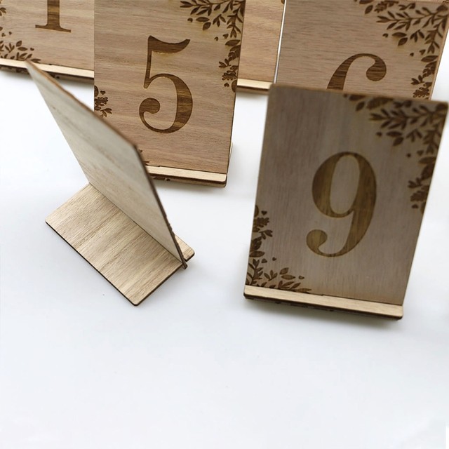  1-10 4'' Wooden Numbers - Free Standing Wedding Table Numbers -  Cafe or Restaurant Table Numbers - Rustic Wedding Table Decor : Handmade  Products