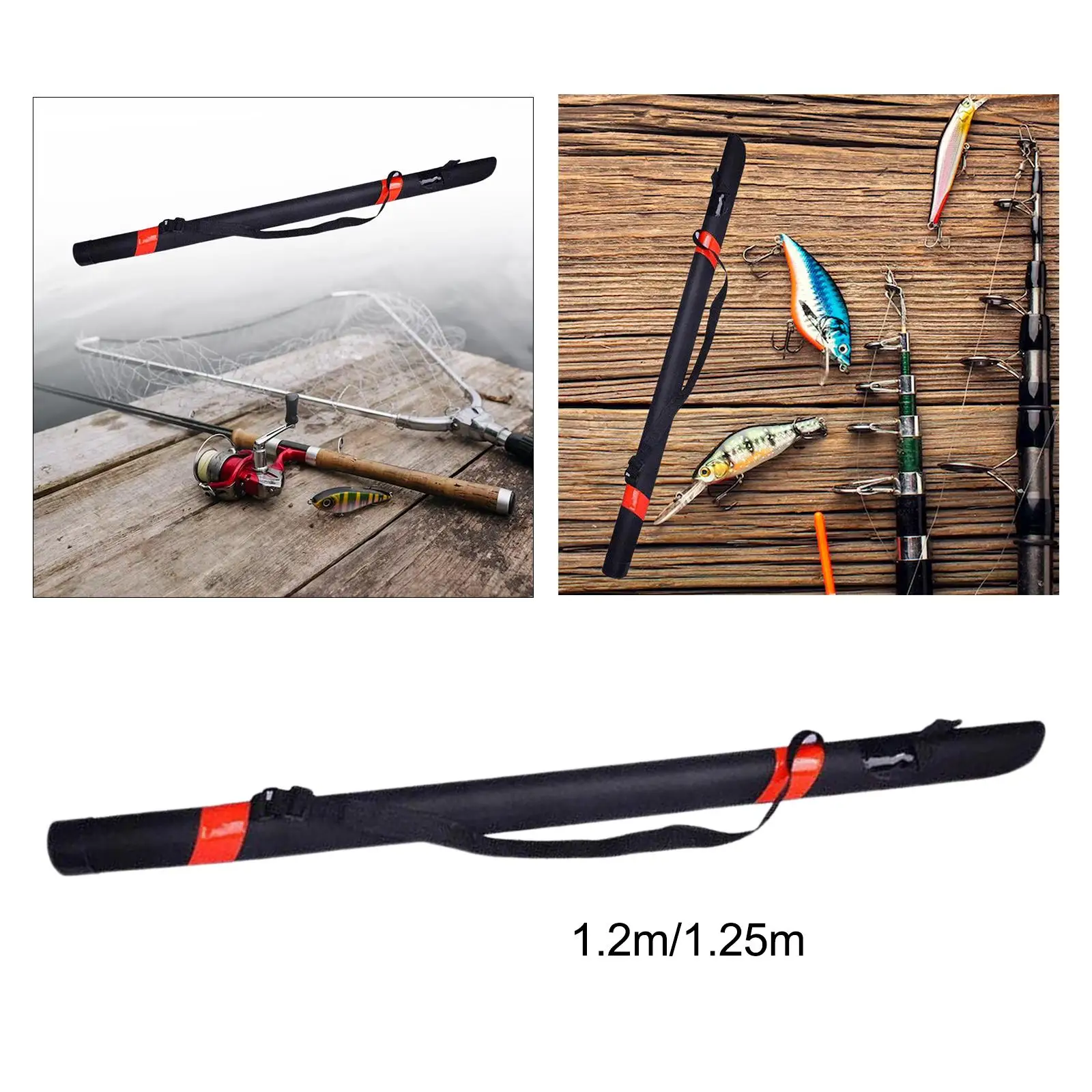Fly Fishing Rods Case with Shoulder Strap Outdoor Fishing Rod Cover Fishing Rod Organizer Travel Case Fishing Rod Tube Case