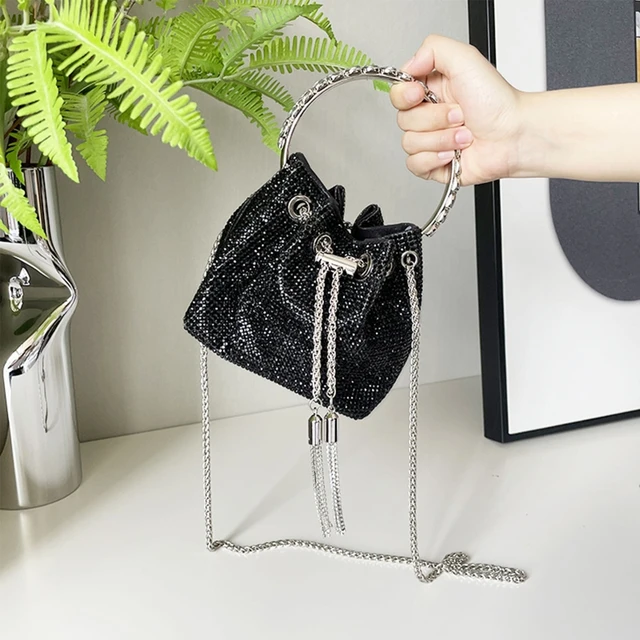 Bolsa Bolsos de mano de noche para mujer con diamantes de imitación a la  moda, bolsos de mano de cri Tmvgtek Para estrenar