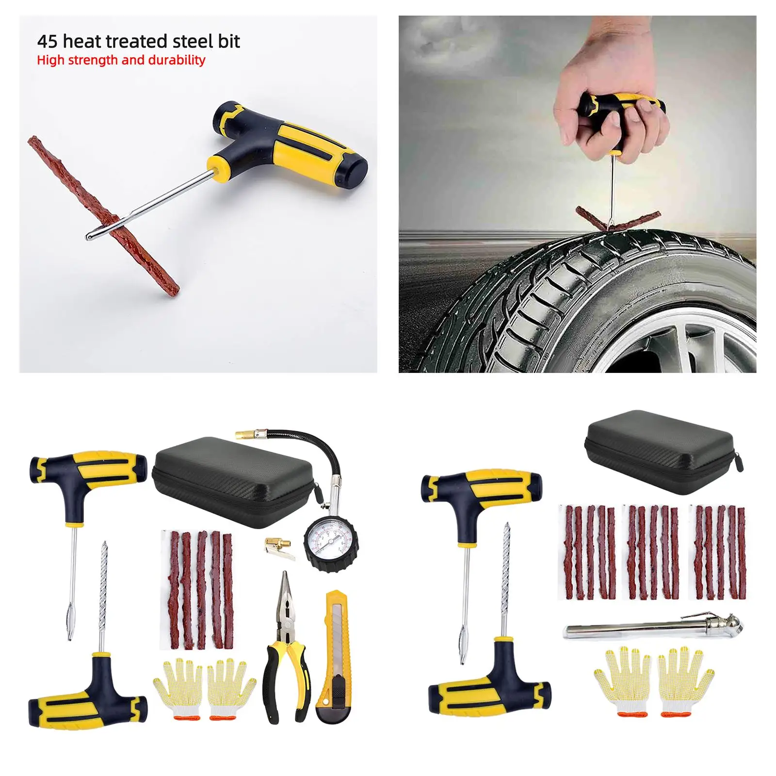 Tubeless Tire Repair Tools Car Motorcycle Bike Truck Emergency Tool