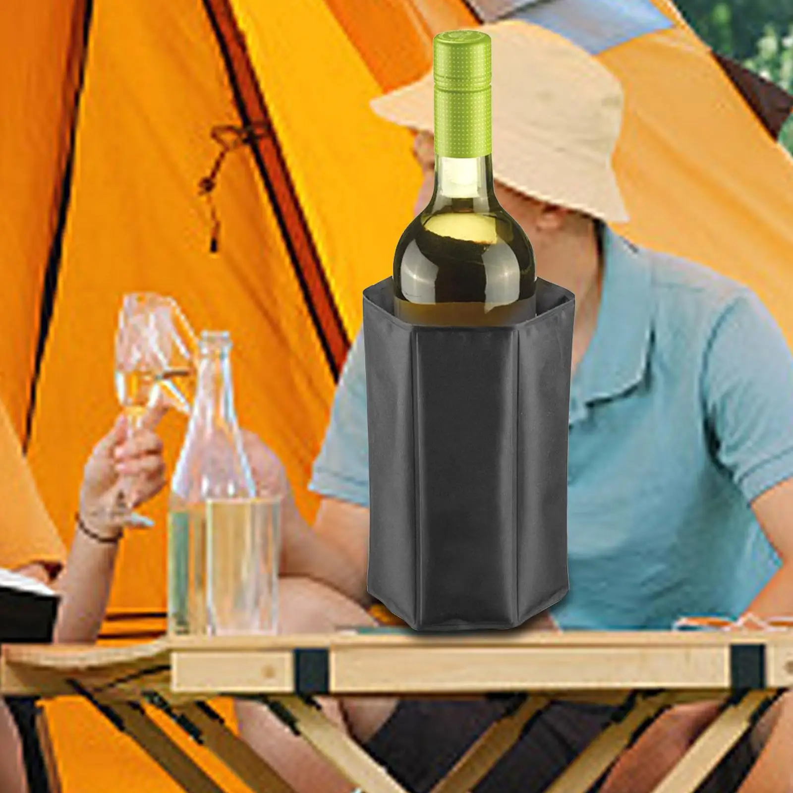 Wine Cooler Sleeve with Protector Freezer Sleeve Wine Bottle Cooling Sleeve for Party