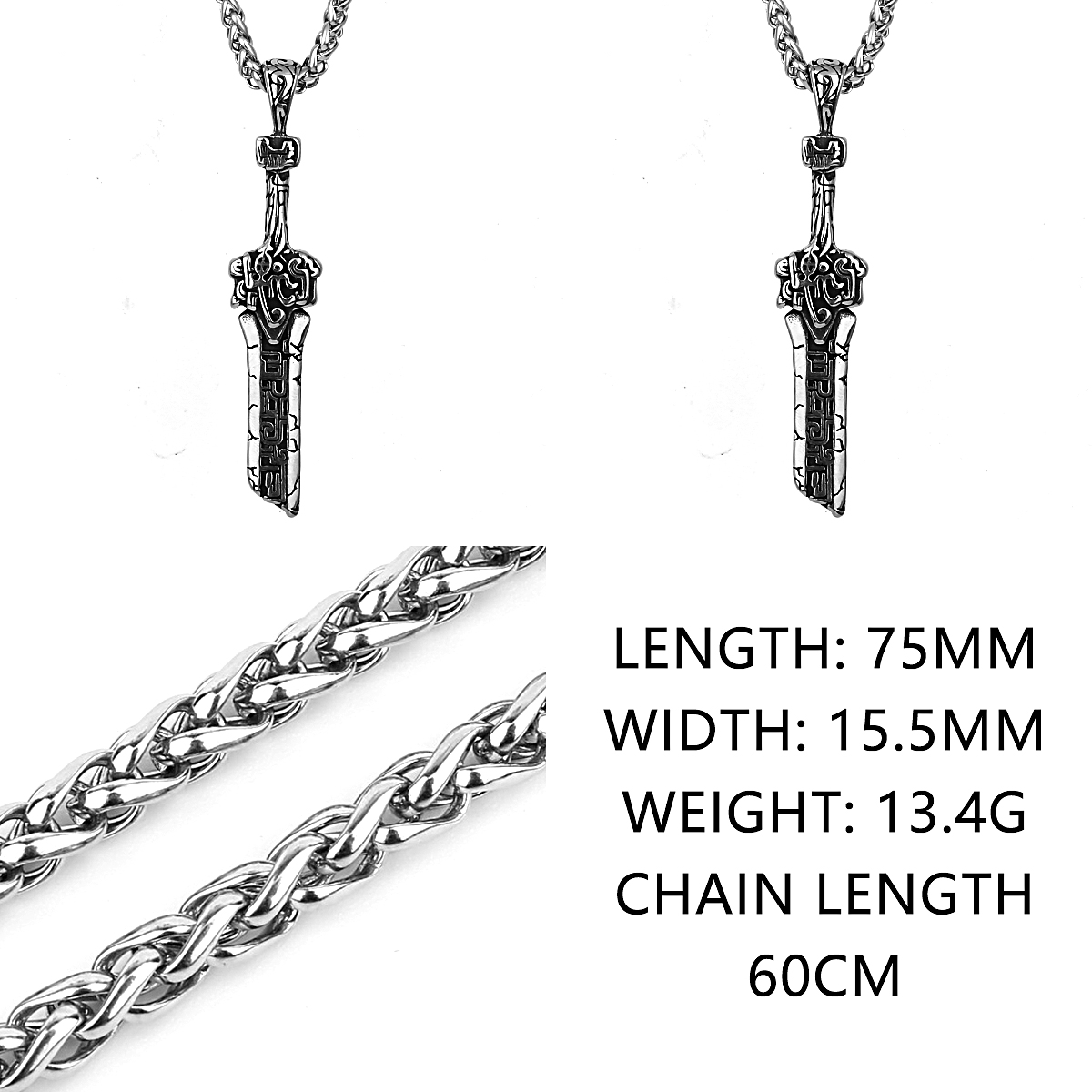 Collar con Colgante de Espada Rota de Caballero (Acero Inoxidable) S71d074b3eda345dea8bc12b252a44c5fp