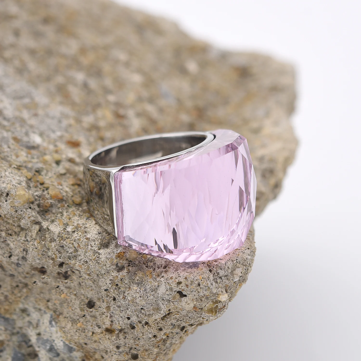 Herren/Damen Hochwertiger Luxus-Edelstahl-Ring im Multi-Edelstein-Stil, klassischer Trend-Schmuck – Detail 5