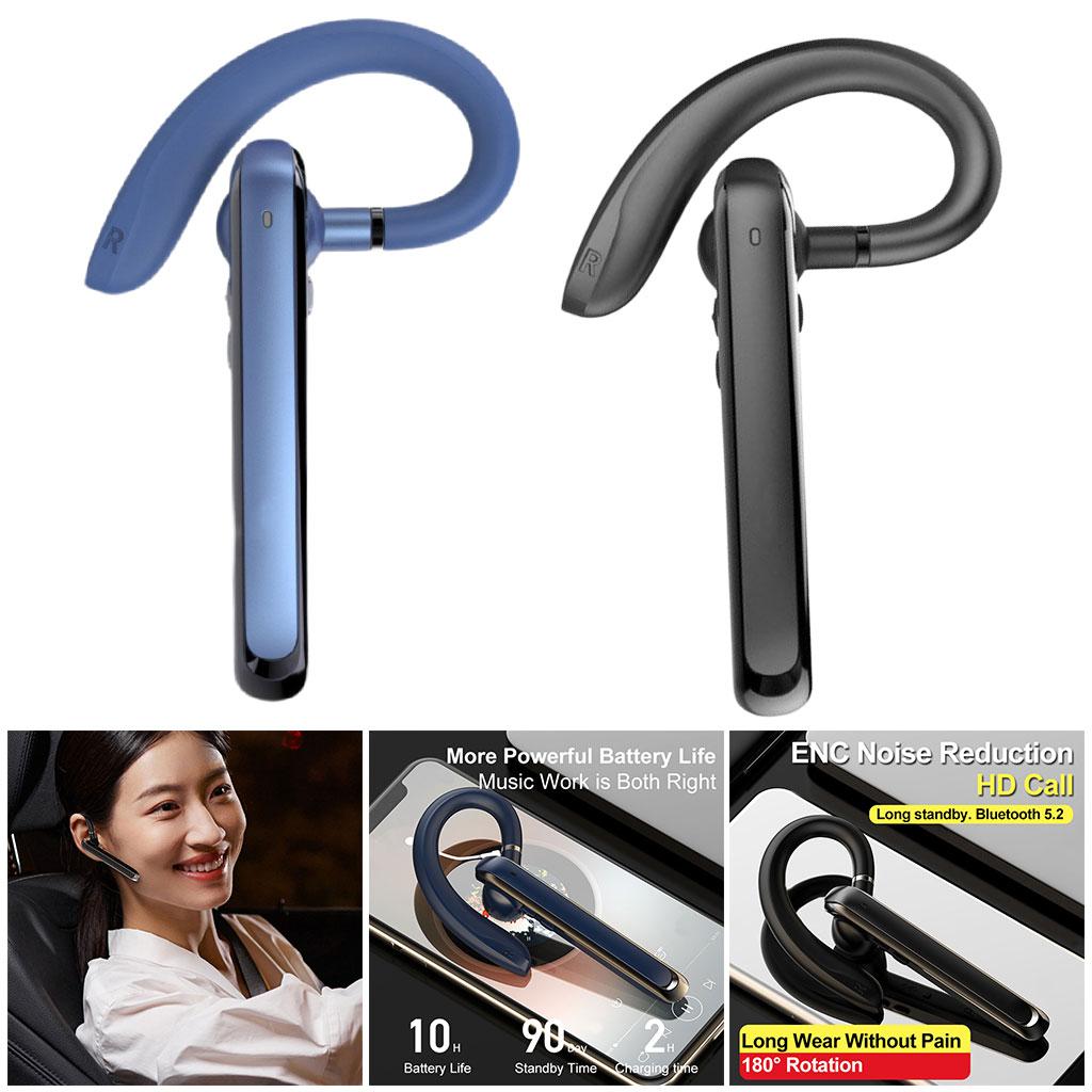 Bluetooth Headset True Wireless Waterproof Built in Mic Noise Reduction Multipoint Connection Lightweight Earphone for Business