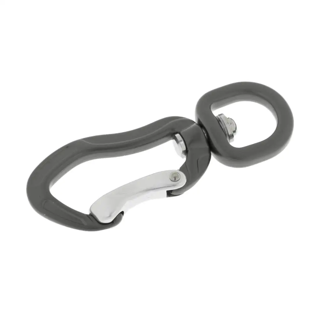  400KG Swivel  Hook Chain Clip Climbing Carabiner Backpack Gray
