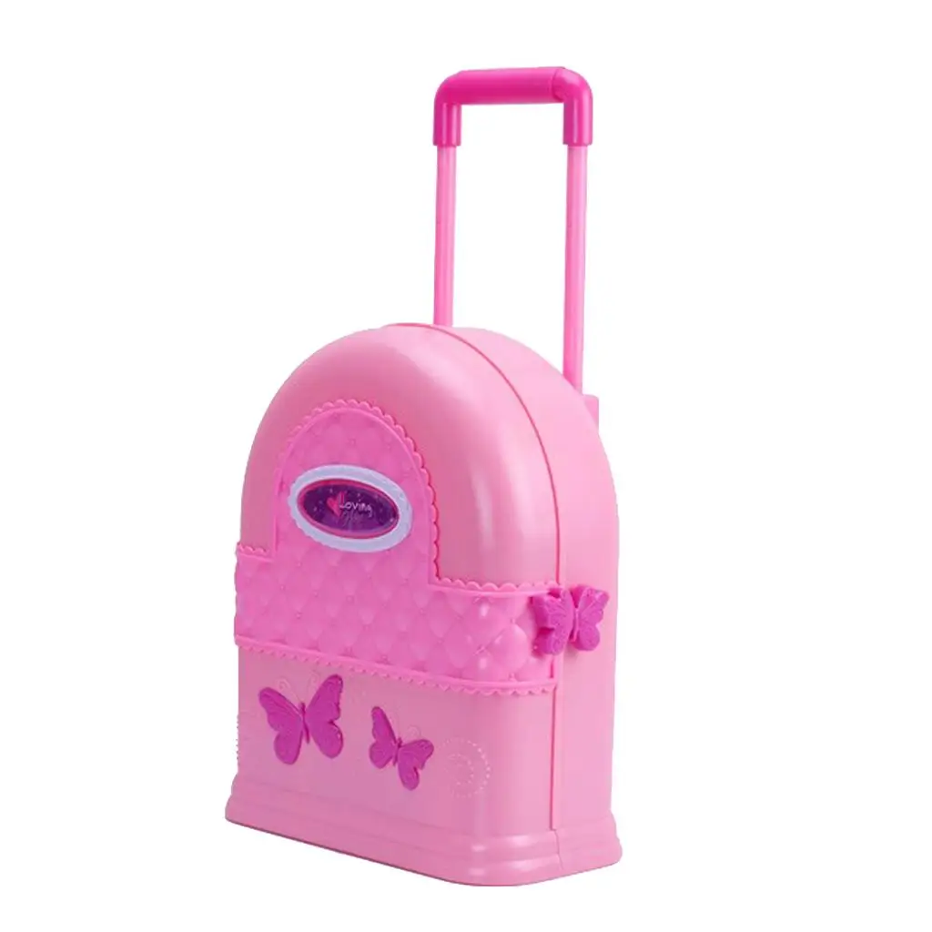 in Trolley Suitcase Carry-Playset for  29cm Fashion Dolls Accessories Girls Pretend Play Toys