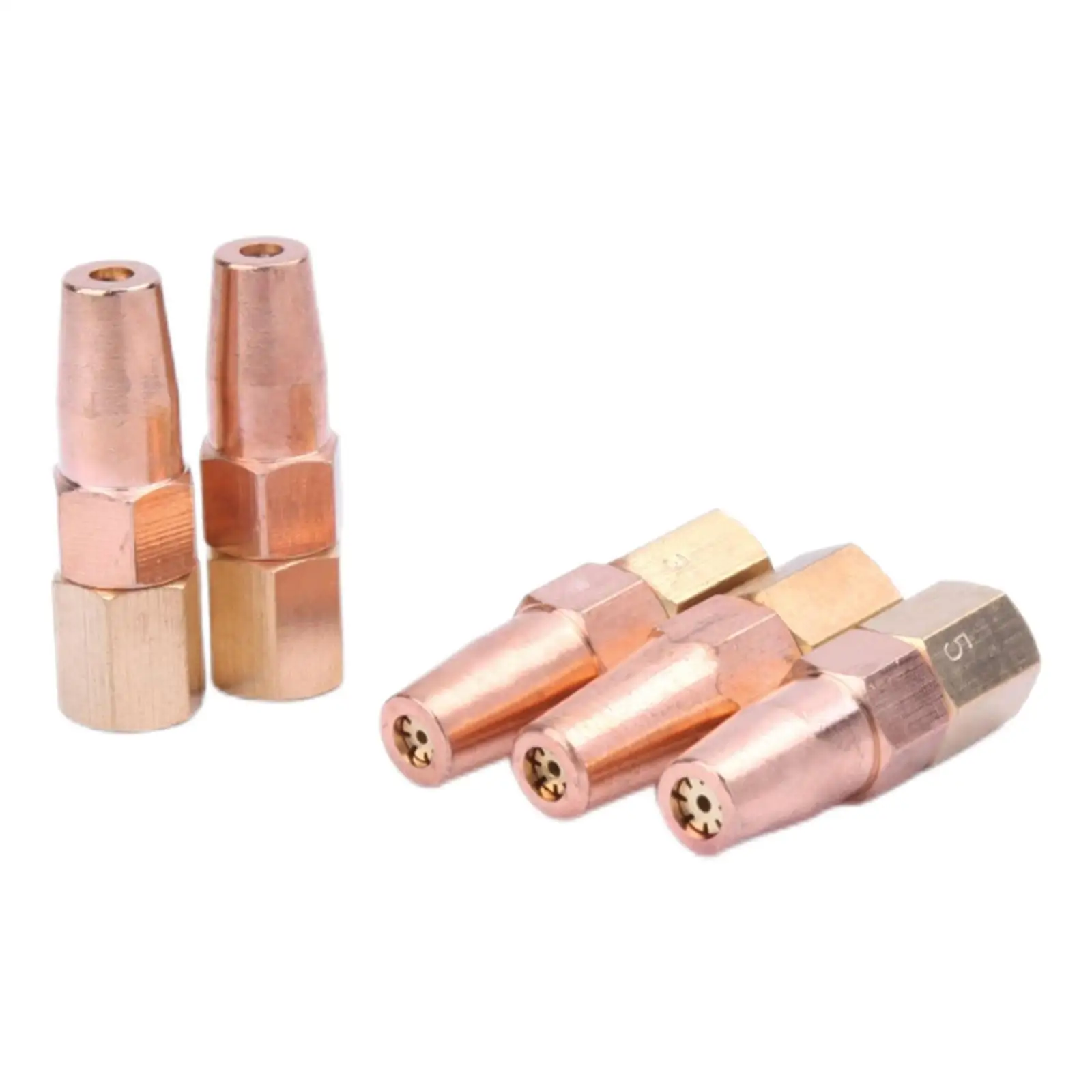 5Pieces Propane Gas Welding Nozzle H01-6 Oxygen Gas Contact Tips Holder Gas Nozzle for Heat Treating Straightening Metal Bending