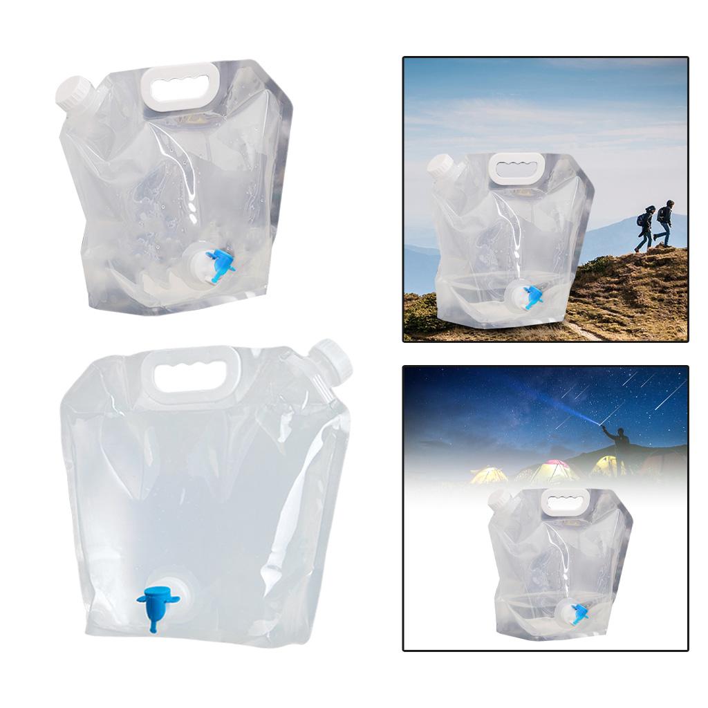 Collapsible Water Tank Container Bag Bottle BPA Free with Spigot No-Leak Freezable Carrier for Picnic Camping Outdoor Hiking