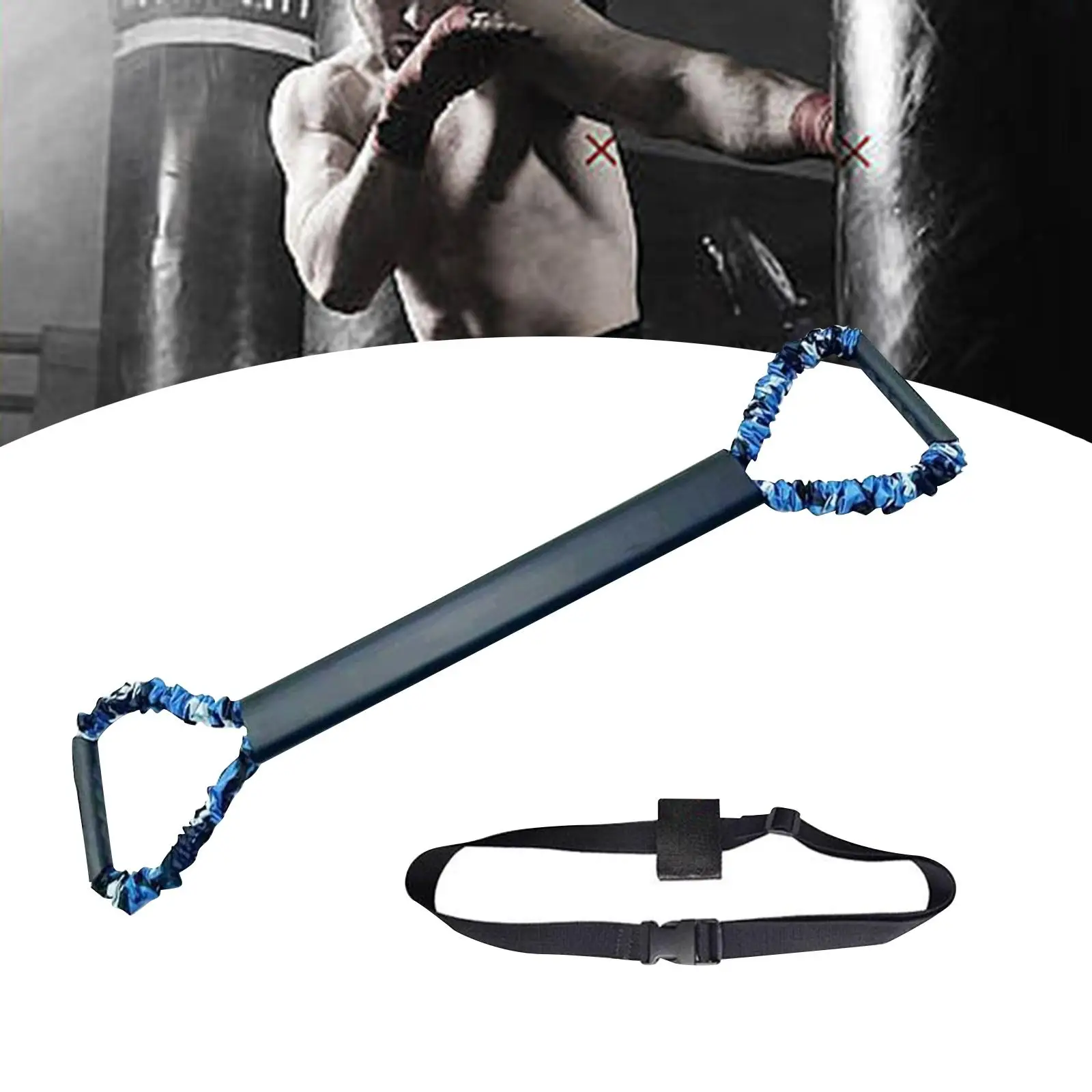Pulling Rope Fitness Exercise Band Boxing Resistance Band for Legs Arm Pilates Punching Powers Speed Agility Training Basketball