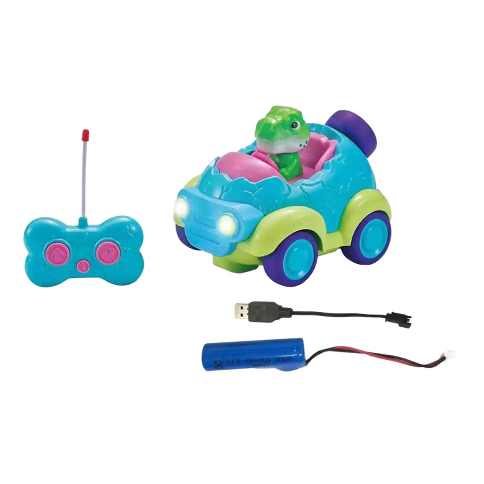 Dino Remote Control Car Dinosaur Toys with LED Light and Music Lightweight Durable Remote Control Car Toys for Kids Children