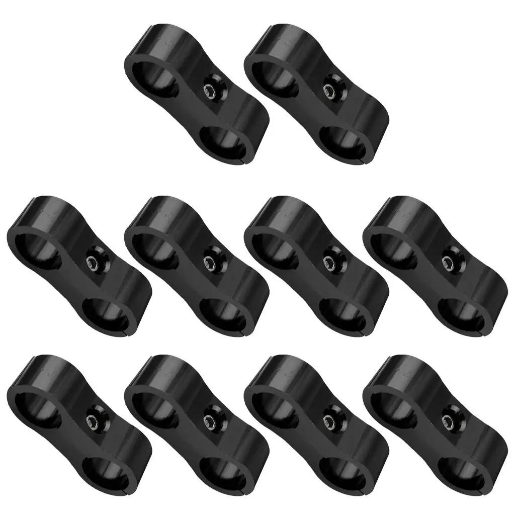 10 pieces AN6 fuel line hose separator clamp fitting adapter bracket
