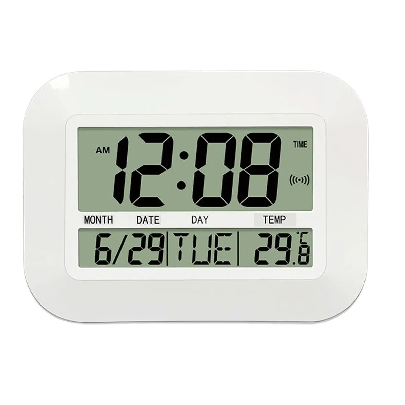 Large Digital Wall Clock with Day/Date/Temperature Calendar Count up Down Timer Silent for Bedside Indoor Home School Bedroom